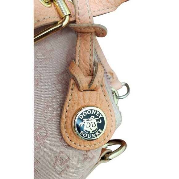 Y2K Dooney & Bourke Logo Pink Canvas Bag Purse - Picture 4 of 16
